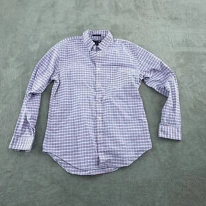 Lands End Shirt Long Sleeve Button Down Mens L Pink 1017
